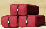 Bheka Rectangular 100% Cotton Yoga Bolster (Wine)