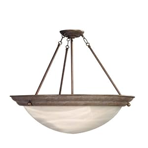 American Fluorescent H8413R Duomo Large Semi-Flush, Rust by American Fluorescent