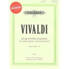 Vivaldi: Four Seasons, Op.8 (Complete) for Violin & Piano + CD