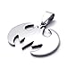 TEMEGO Jewelry Mens Stainless Steel Vintage Pendant Gothic Batman Symbol Necklace, Silver