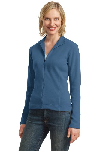 Ladies Flatback Rib Full Zip Jacket