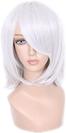 MeiruiHair Cosplay Wig D.Gray-Man Allen Walker 35cm Silver White Party Hair