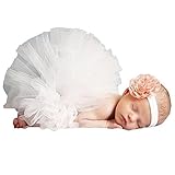 新生児 0-12 ヶ月乳児の女の子花帽子と Pettiskirt スカート写真を支えるドレス