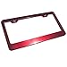 New Stainless Steel Powder Coated Red Universal Fit License Plate Frame