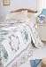 Luxury Bouquet Blue Patchwork Quilt with 2 Matching Pillow Shams Image