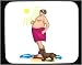 Decorated Mouse Pad with man, body, walking, individuals, individual, mammal, suntan,...