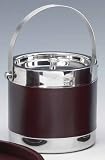 Review Kraftware  / Kraftware 51007 Burgundy Stitched 2.5 Quart. Ice Bucket with Metal Cover and Chrome Bale Handle