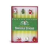 Island Christmas Glass Swizzle Sticks