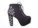 Lace up Platform Ankle Round Toe Booties + Studded Spike
