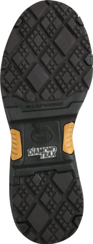 Georgia Diamond Trax Mens Chocolate Leather Steel Toe WP Work Boots 10 M