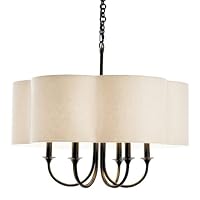 Arteriors 89418 Rittenhouse Bronze Chandelier, Eggshell