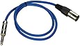 Seismic Audio - SATRXL-M3 - Blue 3' XLR Male to 1/4" TRS Patch Cable