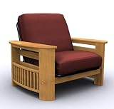 American Furniture Alliance Portofino Metal/Wood Frame Junior Twin Chair, Golden Oak