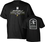 Roberto Clemente Pittsburgh Pirates Black Hall Of Fame Plaque T-Shirt