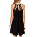 OURS Women's Multi Stripe Chevron Print Tank Casual Summer Dress (XL, Black)
