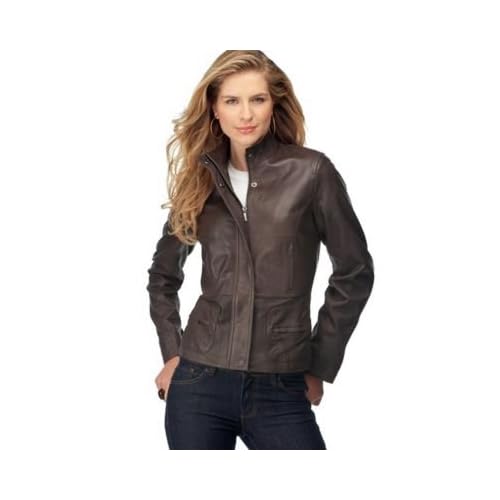 Alfani Petites Four-Pocket Leather Jacket