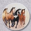 AutoCoaster ~ Wild Horses Stepping Out ~ Tile Drink Coaster for car cupholder ~ code 256