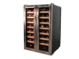  : Vinotemp VT-32TEDS Thermo-Electric Digital Dual-Zone 32-Bottle Wine Chiller, Black and Stainless