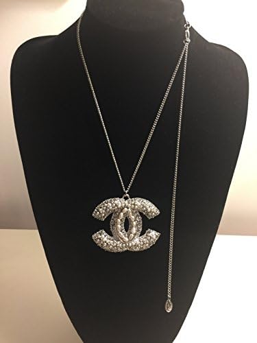 Logo Circle C Tiny Pearl with Pendant Adjustable Chain Long to Short Necklace