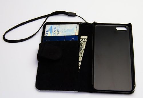 Rikki KnightTM "Simpson" Loves Zombies on Red Grunge Personalized with Name Design iPhone Apple 5c PU Leather Wallet Type Flip Case with Magnetic Flap and Wristlet for Apple iPhone 5c