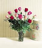 A Dozen Multi-Colored Roses