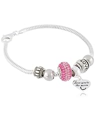 Sterling Silver Love You to The Moon Bead Bracelet