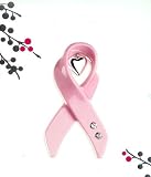 Carlton Cards Heirloom Breast Cancer Jeweled Pink Ribbon Christmas Ornament