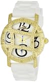 JBW-Just Bling Women's JB-6241-D Olympia Sport Gold White Designer Silicone Diamond Watch