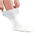 FootSmart Men's / Women's Diabetic Extra-Roomy Crew Socks, WHITE, Women's 8-11/Men's 7-10