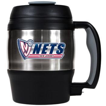 NBA New Jersey Nets 52-Ounce Stainless Steel Macho Travel Mug with Bottle Opener