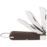 Klein Tools 1550-6 3-Blade Pocket Knife - Carbon Steel Sheepfoot, Spearpoint
