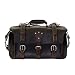 A Dark Coffee Brown Leather Duffle, Overnight, Travel, Carry On Bag "They'll Fight Over When You're Dead"