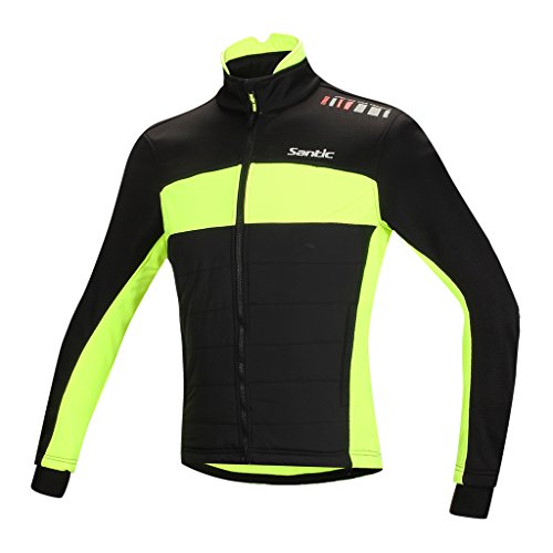 SANTIC Cycling Fleece Thermal Long Jersey Winter Jacket