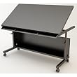 Art Table 48" x 30" -Black Frame, Black Surface