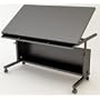 Art Table 48" x 30" -Black Frame, Black Surface
