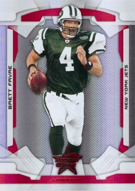 2008 Leaf Rookies and Stars Longevity Ruby Brett Favre New York Jets #66 Football Card