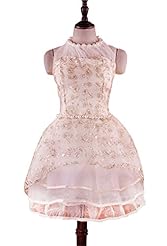 Halter Chiffon/Organza Lace  Embroidered Evening Dress/Bridesmaid Dress/Party Dress/Wedding Dress  With Pearls