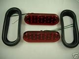 Red Oval 22 LED Truck RV Trailer Stop Turn Tail Lights