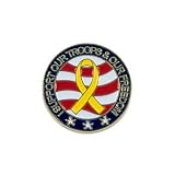 I support Our Troops and Our Freedom Round Lapel Pin