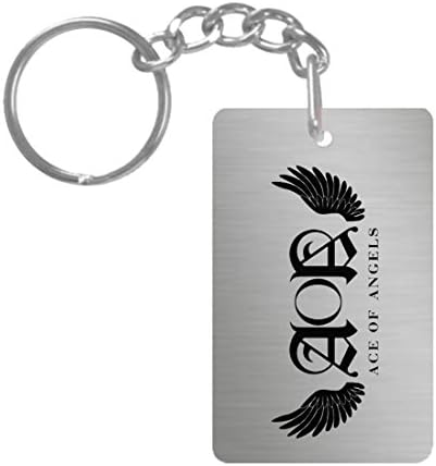AOA #2 Aluminum Rectangle plate Keychain (1-Sided) Includes key ring.