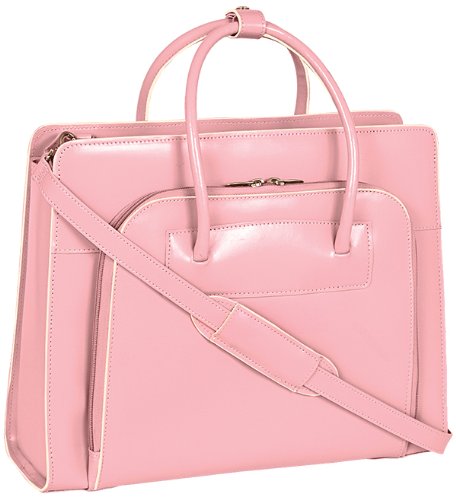 MCKLEIN LAKE FOREST 94339 Pink Leather Women's Case w/ Removable Sleeve Bag