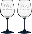 NFL Denver Broncos 12 Ounce Wine Glass Set