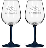NFL Denver Broncos 12 Ounce Wine Glass Set