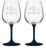 NFL Denver Broncos 12.75-Ounce Wine Glass Set