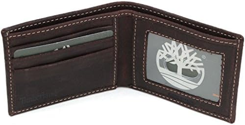 Genuine Delta Leather Timberland Slimfold Mens Wallet Rugged Bifold Thin ID Card