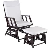 DwellStudio for Target Mercer Glider/ Ottoman Collection - Walnut/ White Cushion