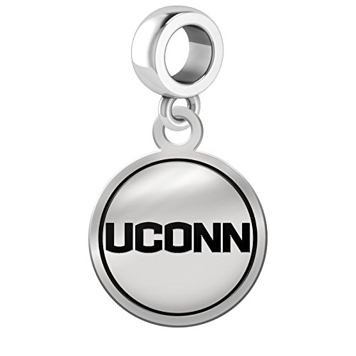 Connecticut Huskies Border Round Dangle Charm