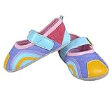 （ワボーズ） Waboats 赤ちゃん ベビー シューズ 可愛い フラワー飾り 柔らかい靴底 ズックシューズ ファーストシューズ マジックテープ 　子供 靴　子供用歩行靴　出産お祝い パープル 13