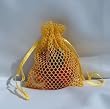 3x4 Mesh Fishnet Wedding Favor Gift Bags/Jewelry Pouches - Gold (10 Bags)