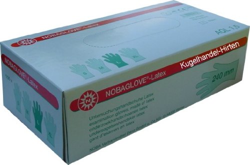 Nobaglove Glatt Latexhandschuhe Gr. S 100 Stück